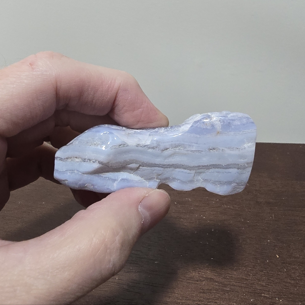 Blue Lace Agate Crystal Slab #A - Picture 3 of 7